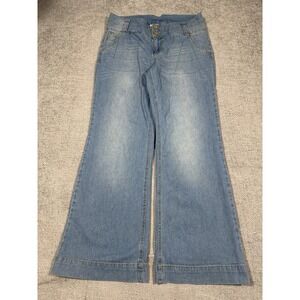 Route 66 Jeans Womens‎ 11/13 36x31 Blue Wide Leg Y2K Light Wash